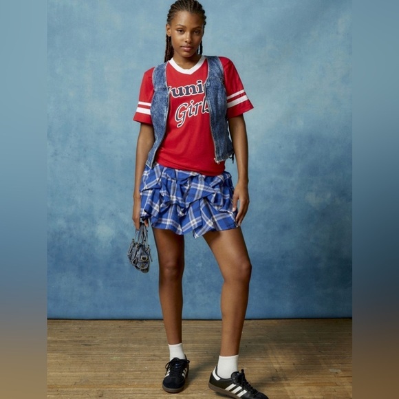 BDG Anna Printed Ruched Mini Skirt - Picture 3 of 4